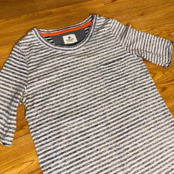 Sperry women's juniors petites size small striped long top shirt pajama - Picture 3 of 5